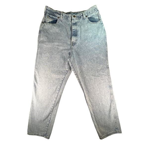 Vintage, Mystic Blues, Women's Acid Wash, Baggy Jeans from 1980s Size: 36 or 22W - Picture 1 of 11